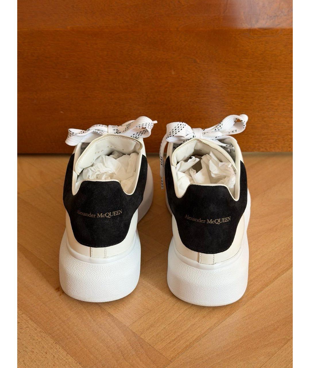 ALEXANDER MCQUEEN Белые кожаные кеды, фото 4