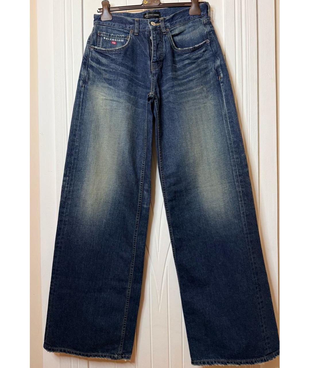 BALENCIAGA Темно-синие прямые джинсы, фото 7