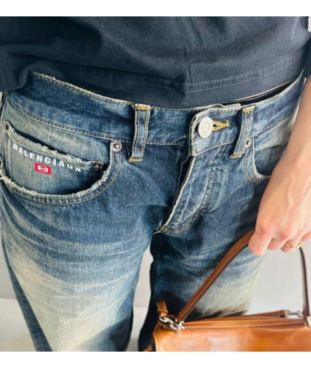 BALENCIAGA Темно-синие прямые джинсы, фото 5