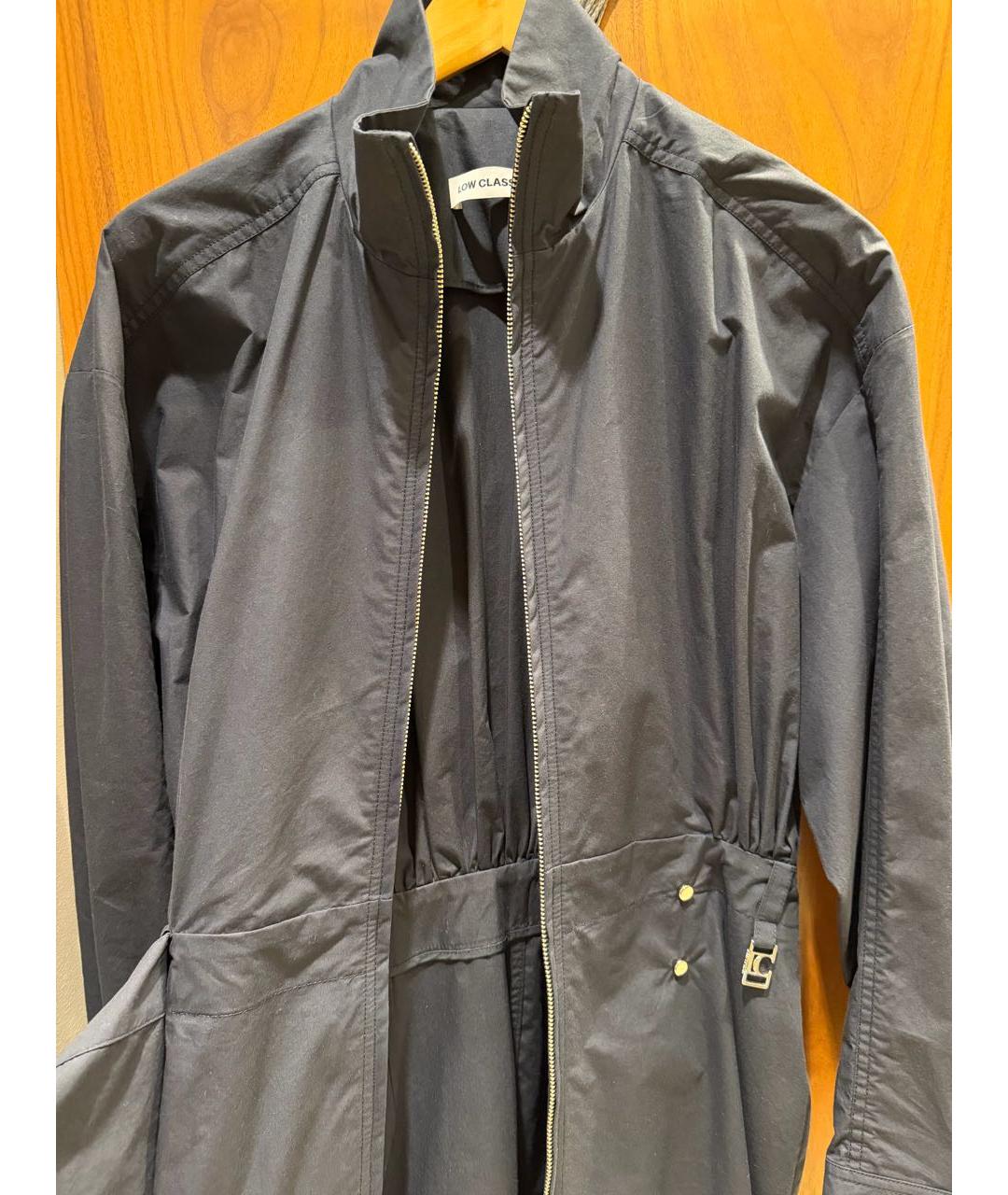 LOW CLASSIC Темно-синее хлопковое повседневное платье, фото 5