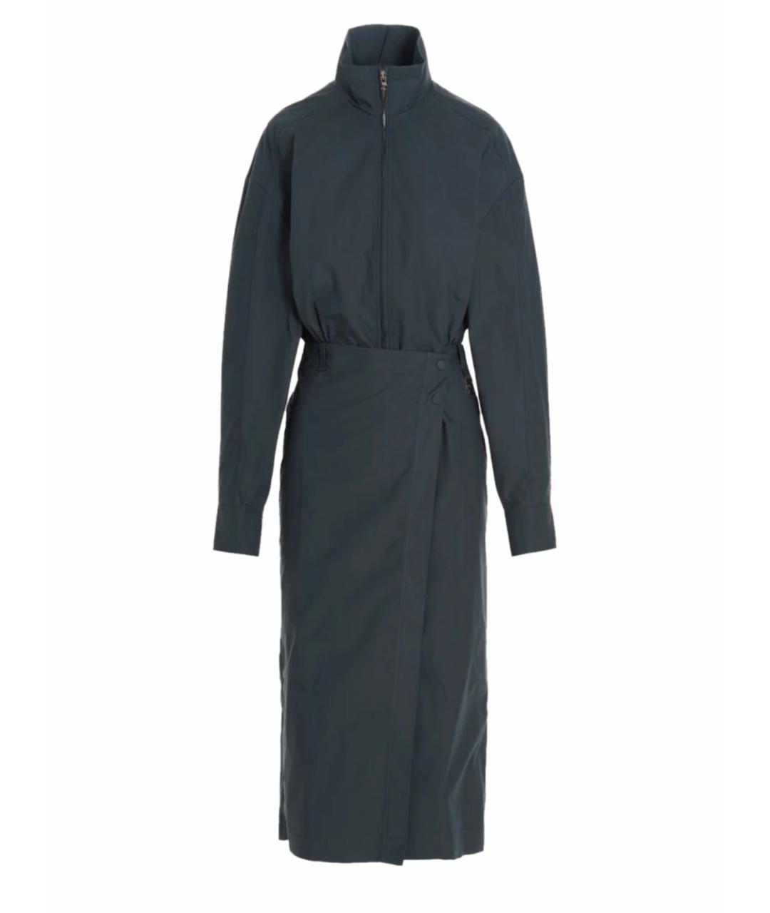 LOW CLASSIC Темно-синее хлопковое повседневное платье, фото 1