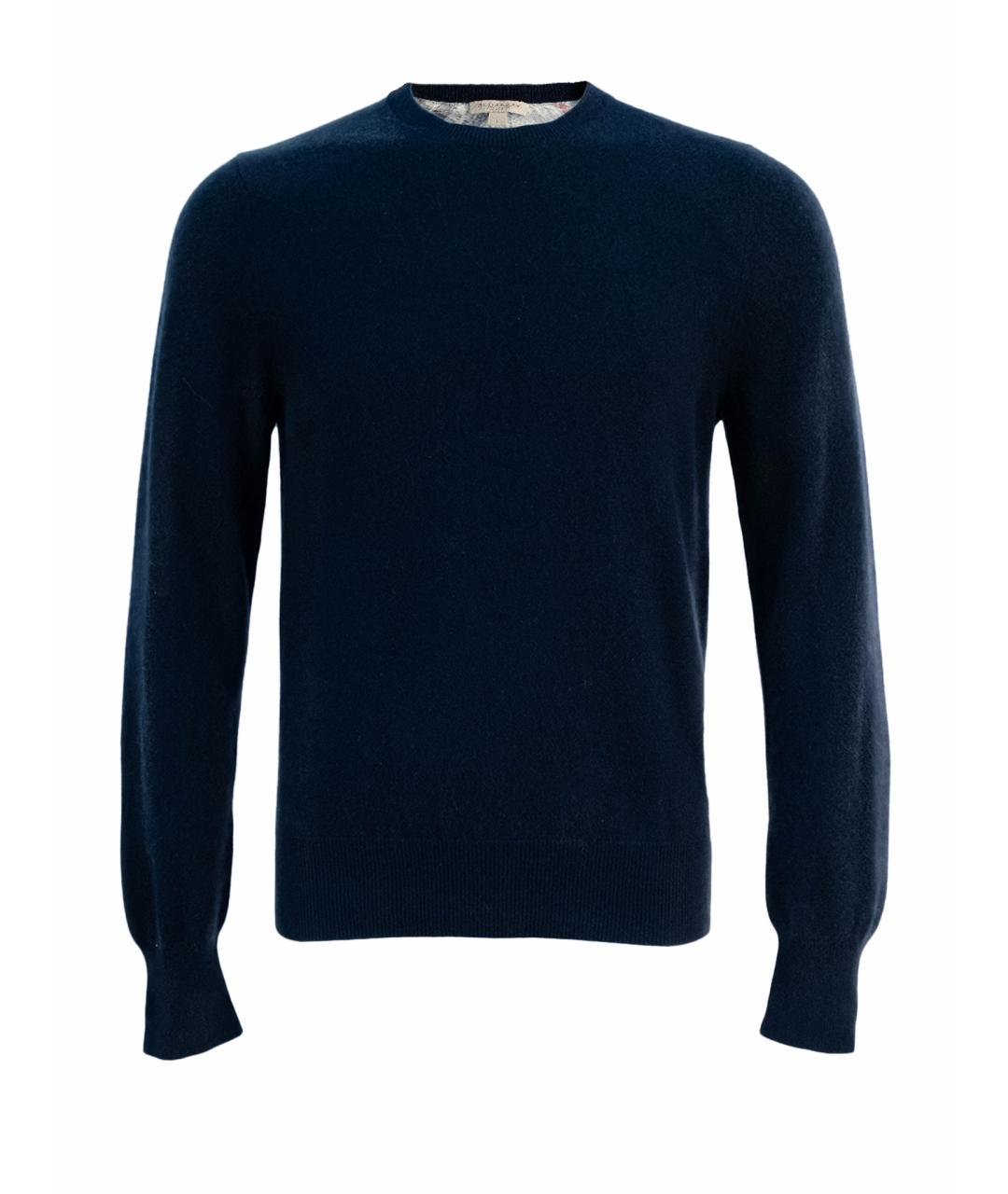 BURBERRY Темно-синий кашемировый джемпер / свитер, фото 1