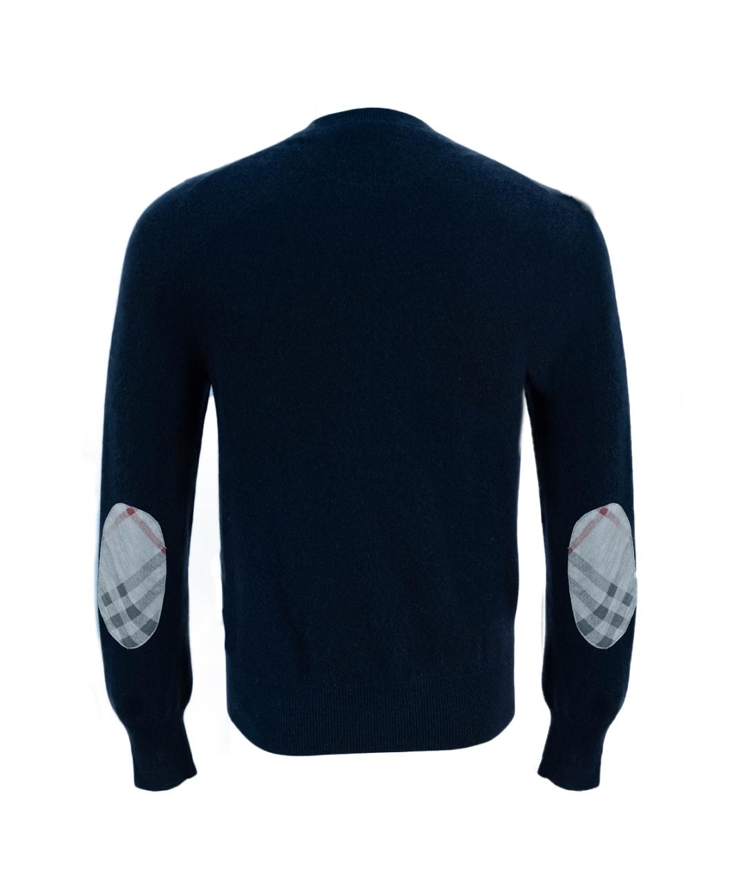 BURBERRY Темно-синий кашемировый джемпер / свитер, фото 2