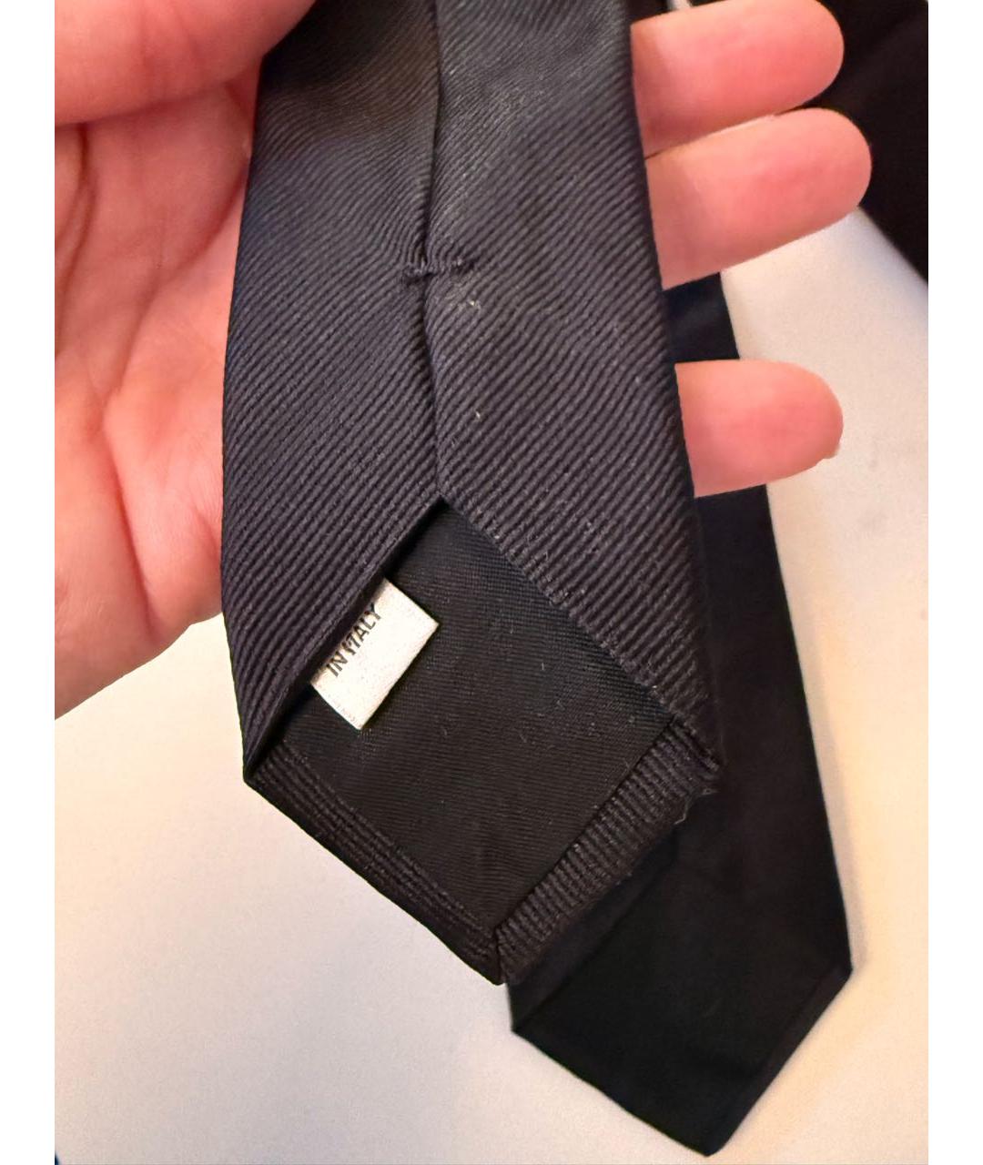 VALENTINO Черный шелковый галстук, фото 4