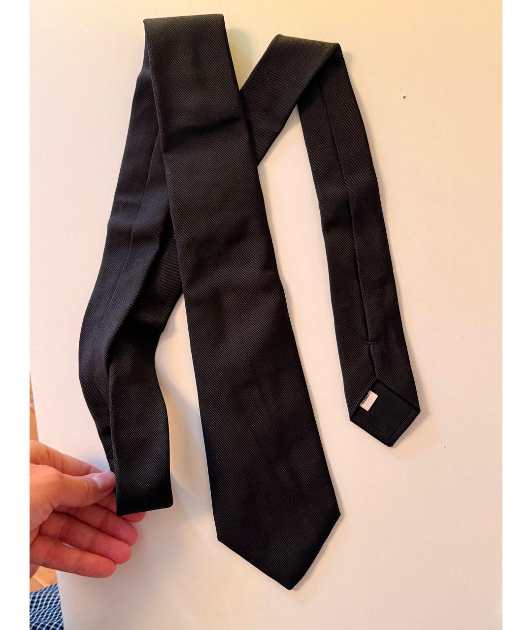 VALENTINO Черный шелковый галстук, фото 2