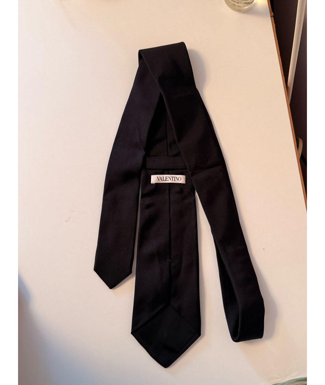 VALENTINO Черный шелковый галстук, фото 6