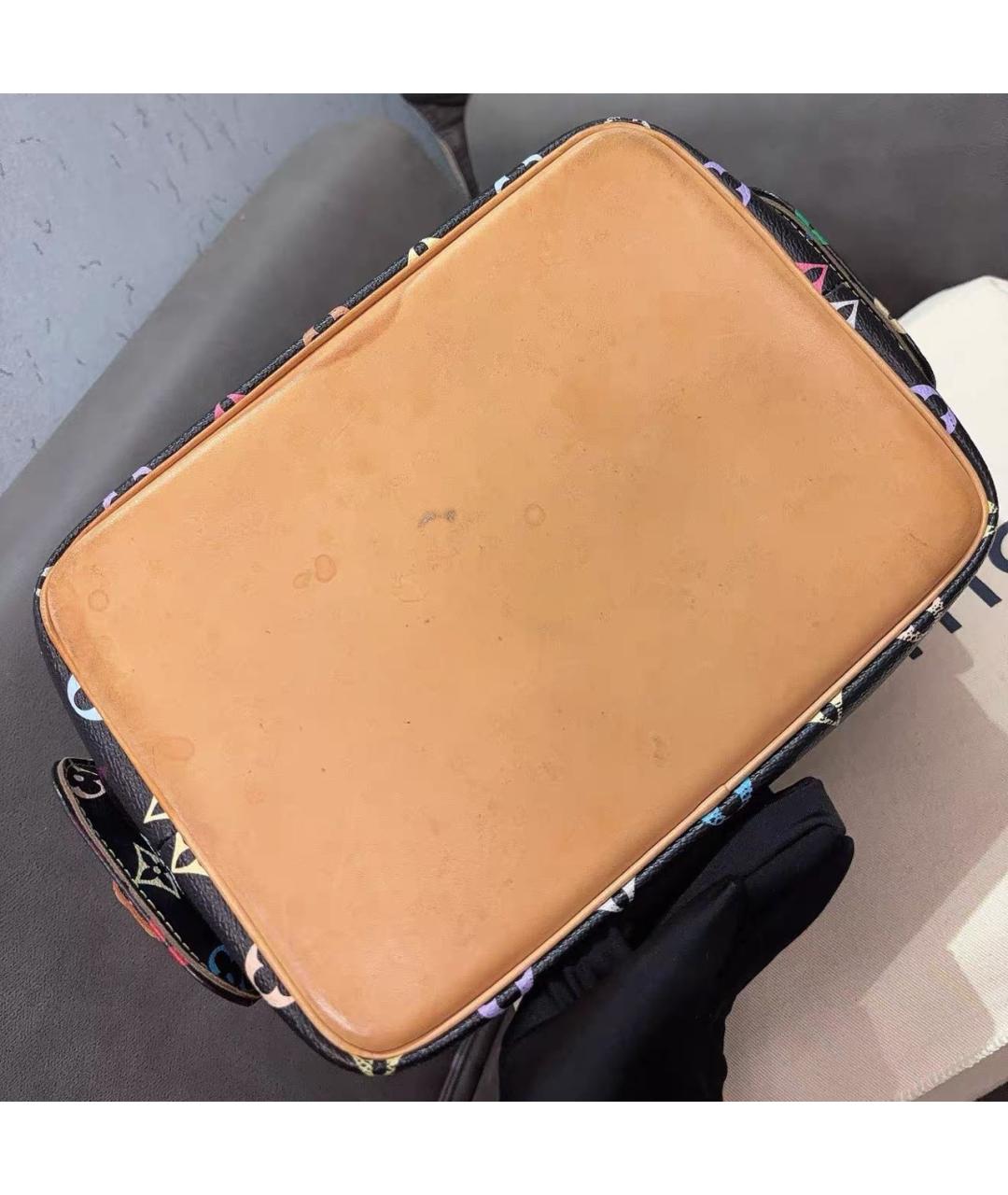 LOUIS VUITTON Черная кожаная сумка тоут, фото 8