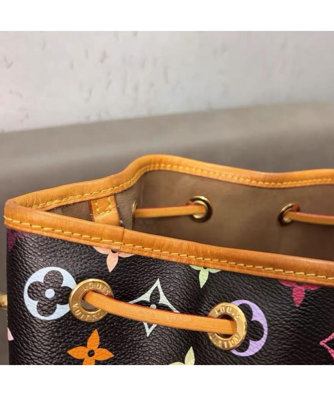 LOUIS VUITTON Черная кожаная сумка тоут, фото 6