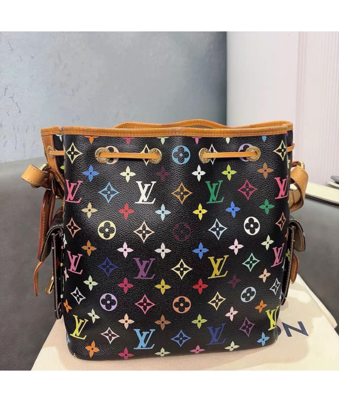 LOUIS VUITTON Черная кожаная сумка тоут, фото 2