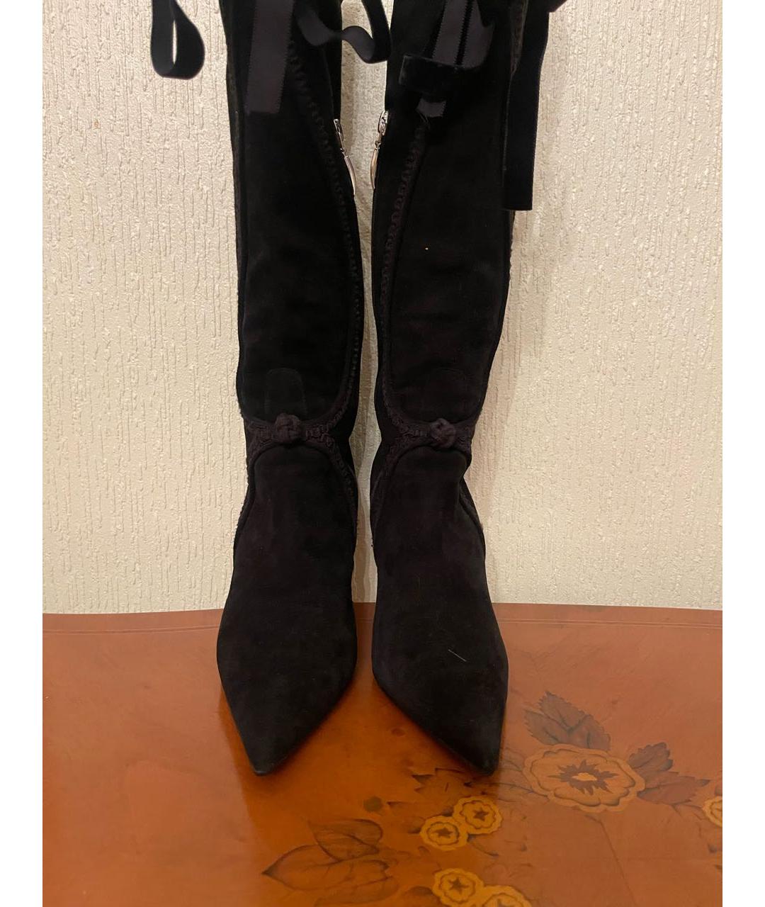 CESARE PACIOTTI Черные замшевые сапоги, фото 4