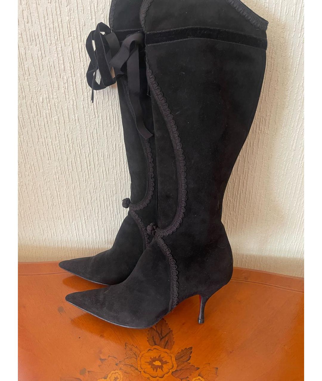 CESARE PACIOTTI Черные замшевые сапоги, фото 3