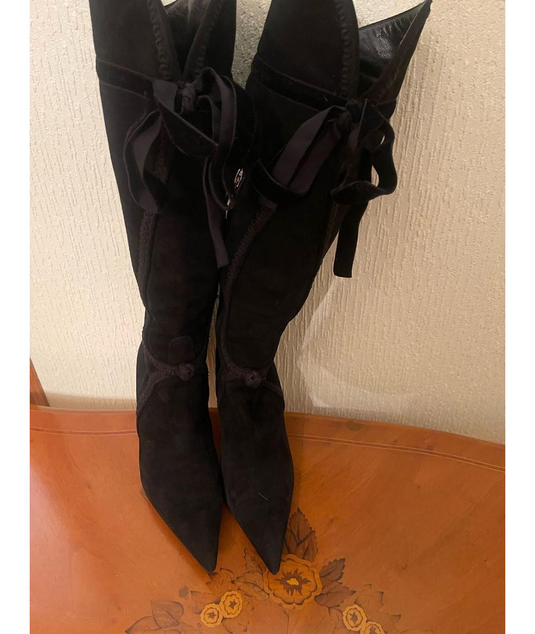 CESARE PACIOTTI Черные замшевые сапоги, фото 5