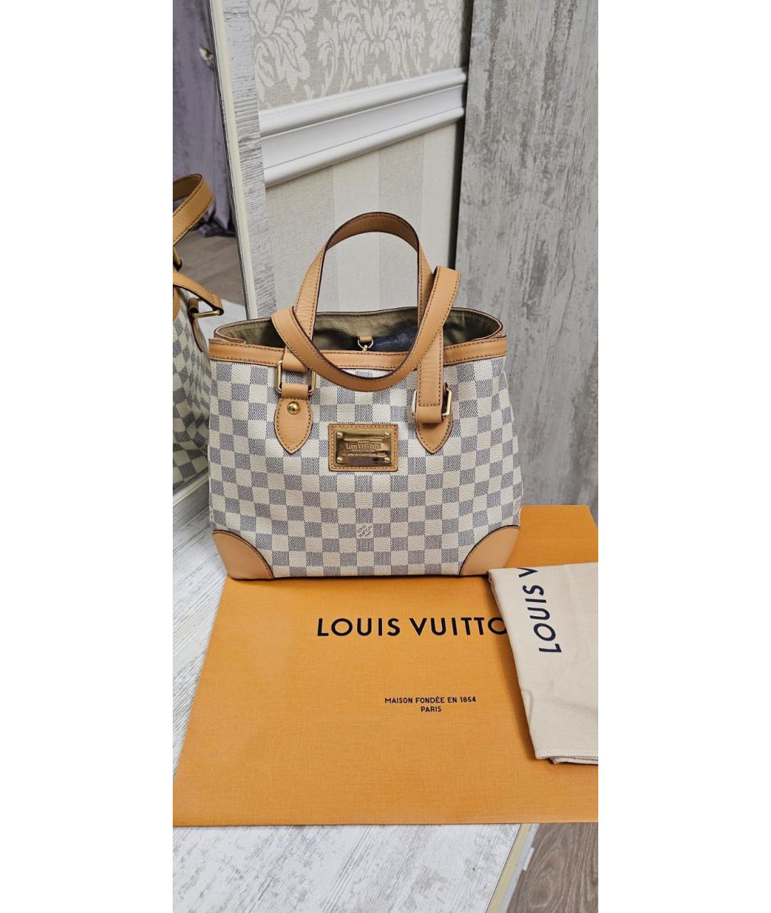 LOUIS VUITTON Серая сумка с короткими ручками, фото 2