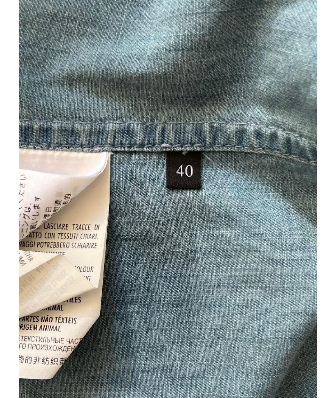 GUCCI Голубое хлопковое повседневное платье, фото 8