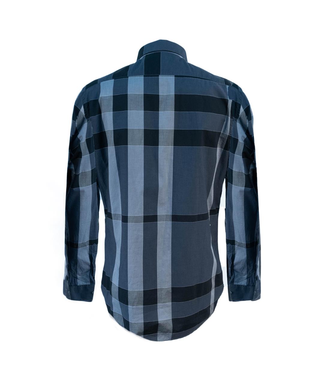 BURBERRY Серая хлопковая кэжуал рубашка, фото 2