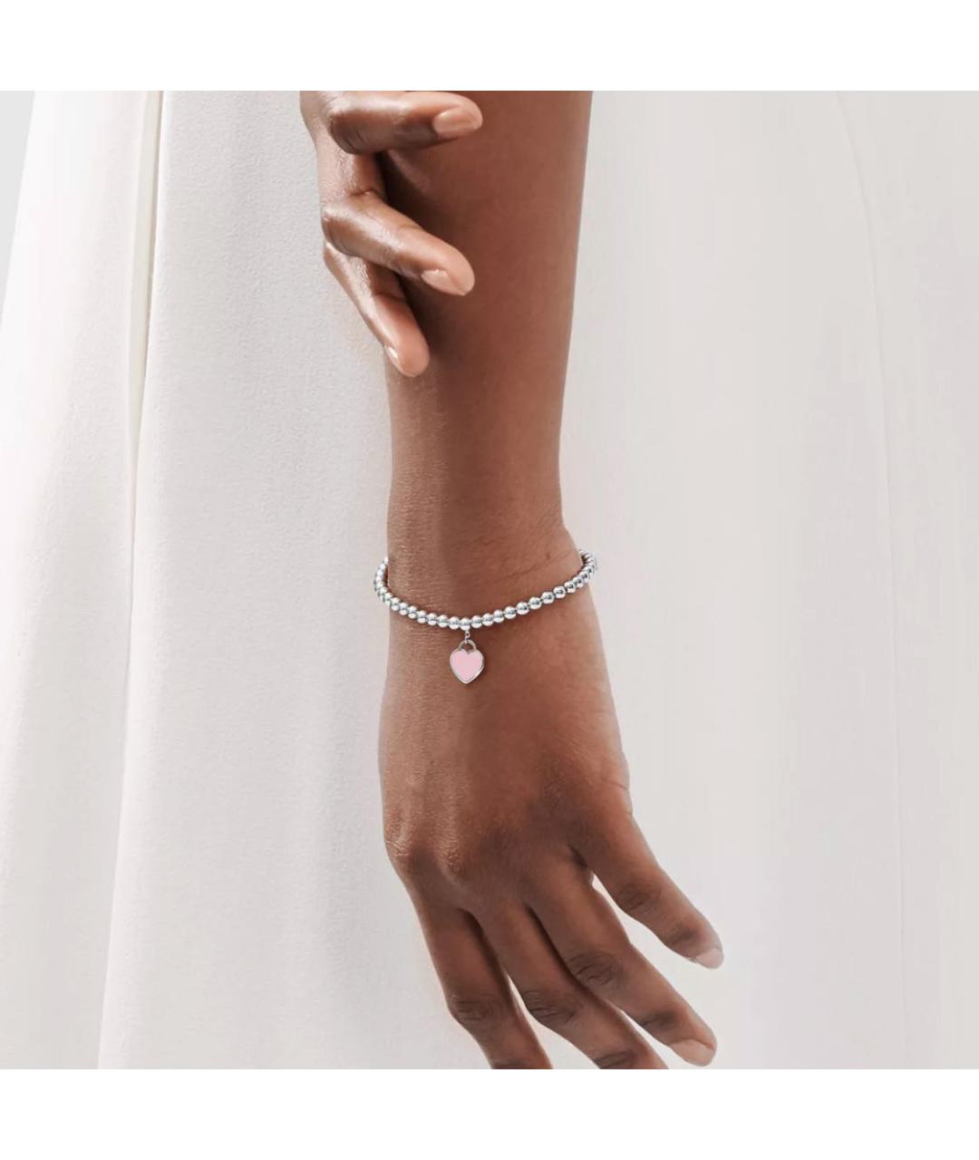 TIFFANY&CO Розовый серебряный браслет, фото 2