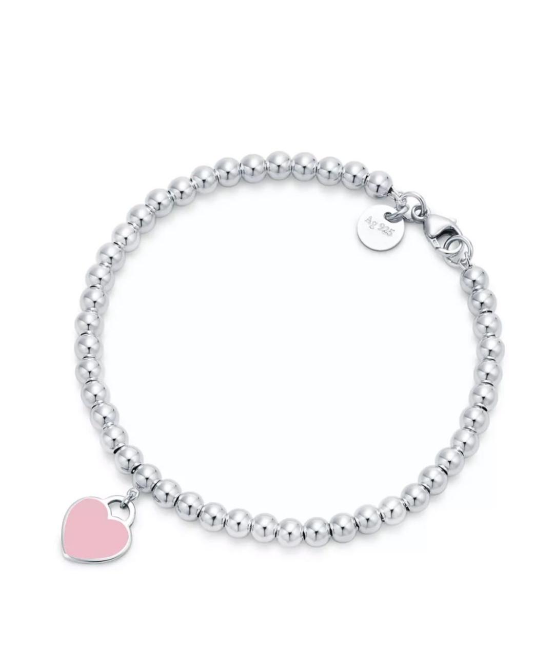 TIFFANY&CO Розовый серебряный браслет, фото 4