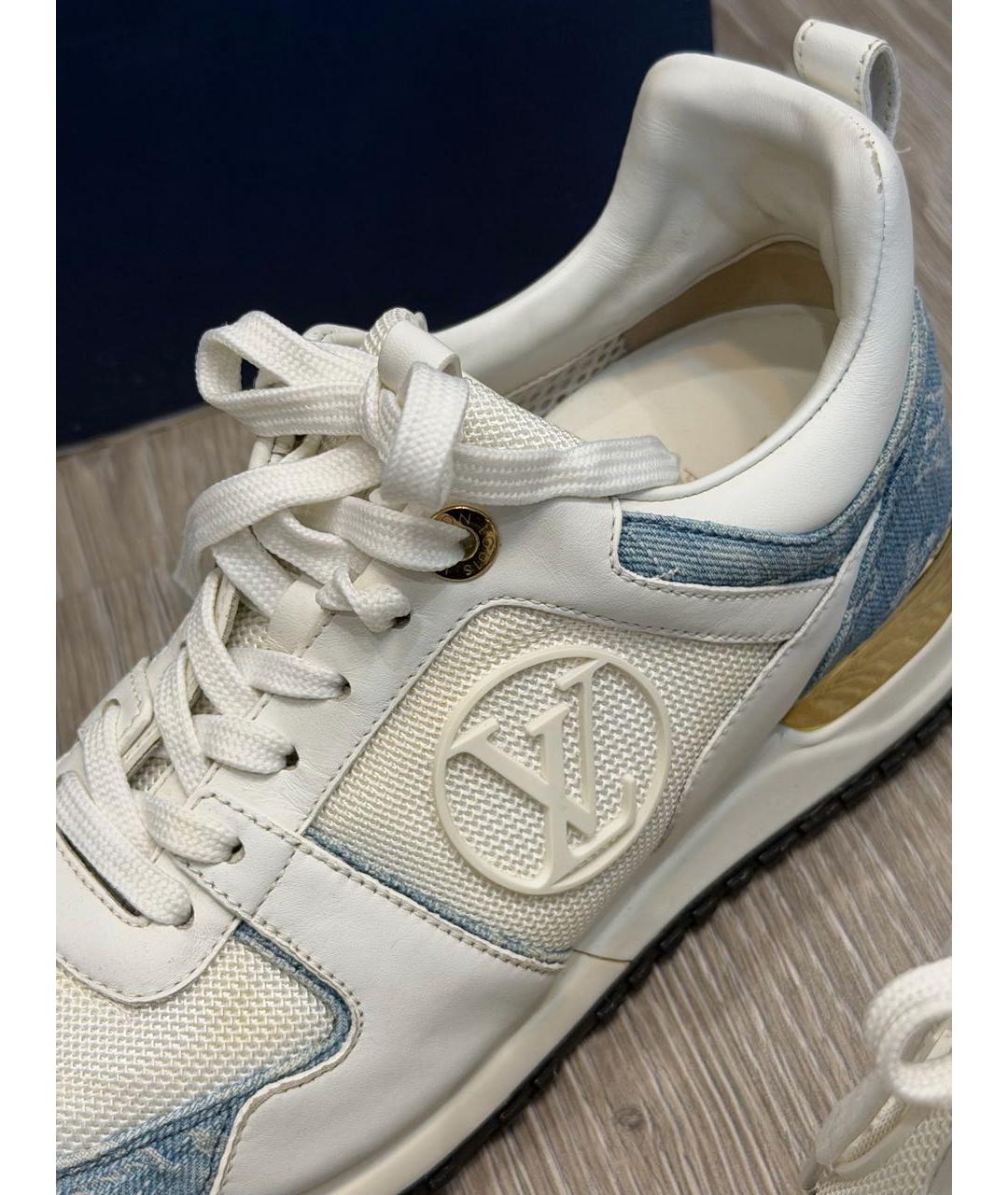 LOUIS VUITTON Белые кожаные кроссовки, фото 5