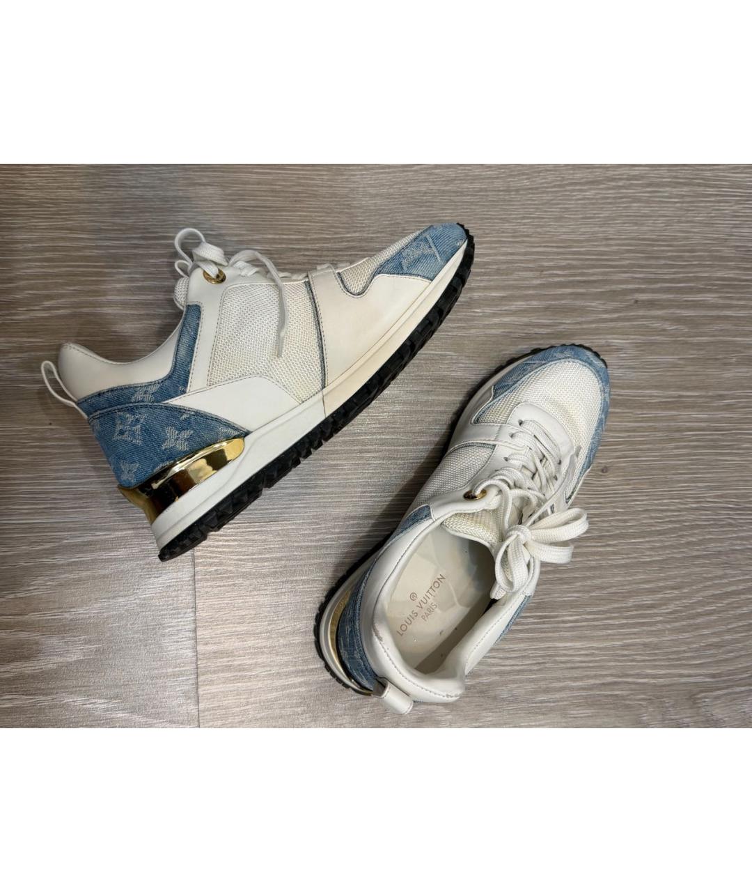 LOUIS VUITTON Белые кожаные кроссовки, фото 7