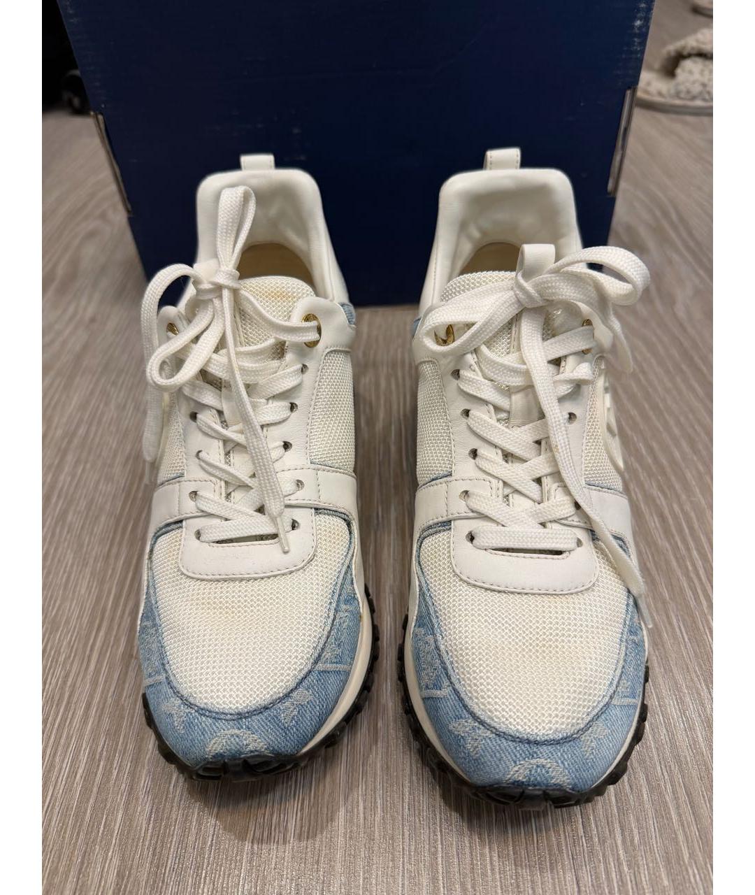 LOUIS VUITTON Белые кожаные кроссовки, фото 2