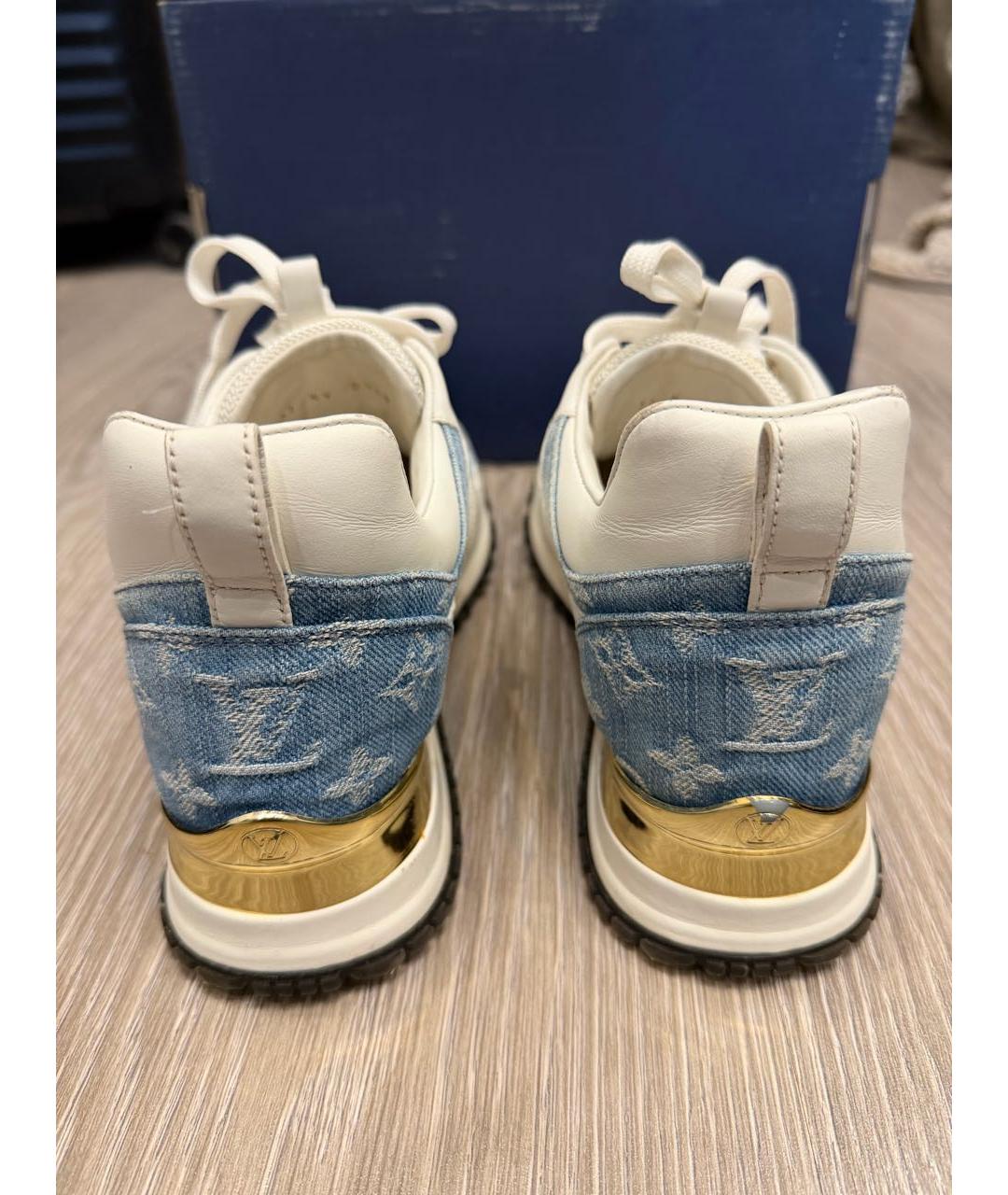 LOUIS VUITTON Белые кожаные кроссовки, фото 4