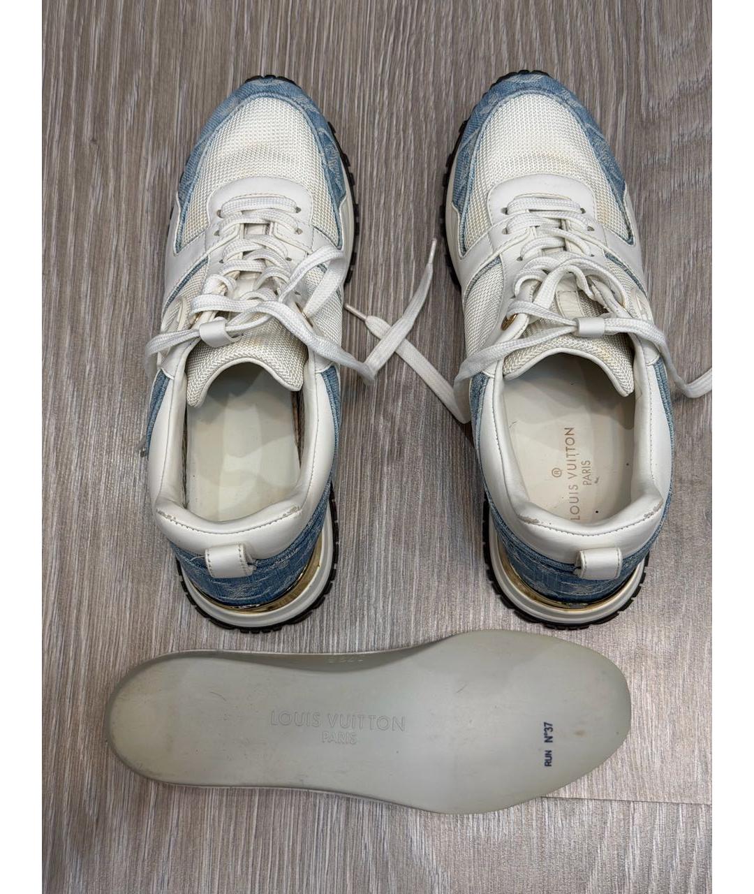 LOUIS VUITTON Белые кожаные кроссовки, фото 3