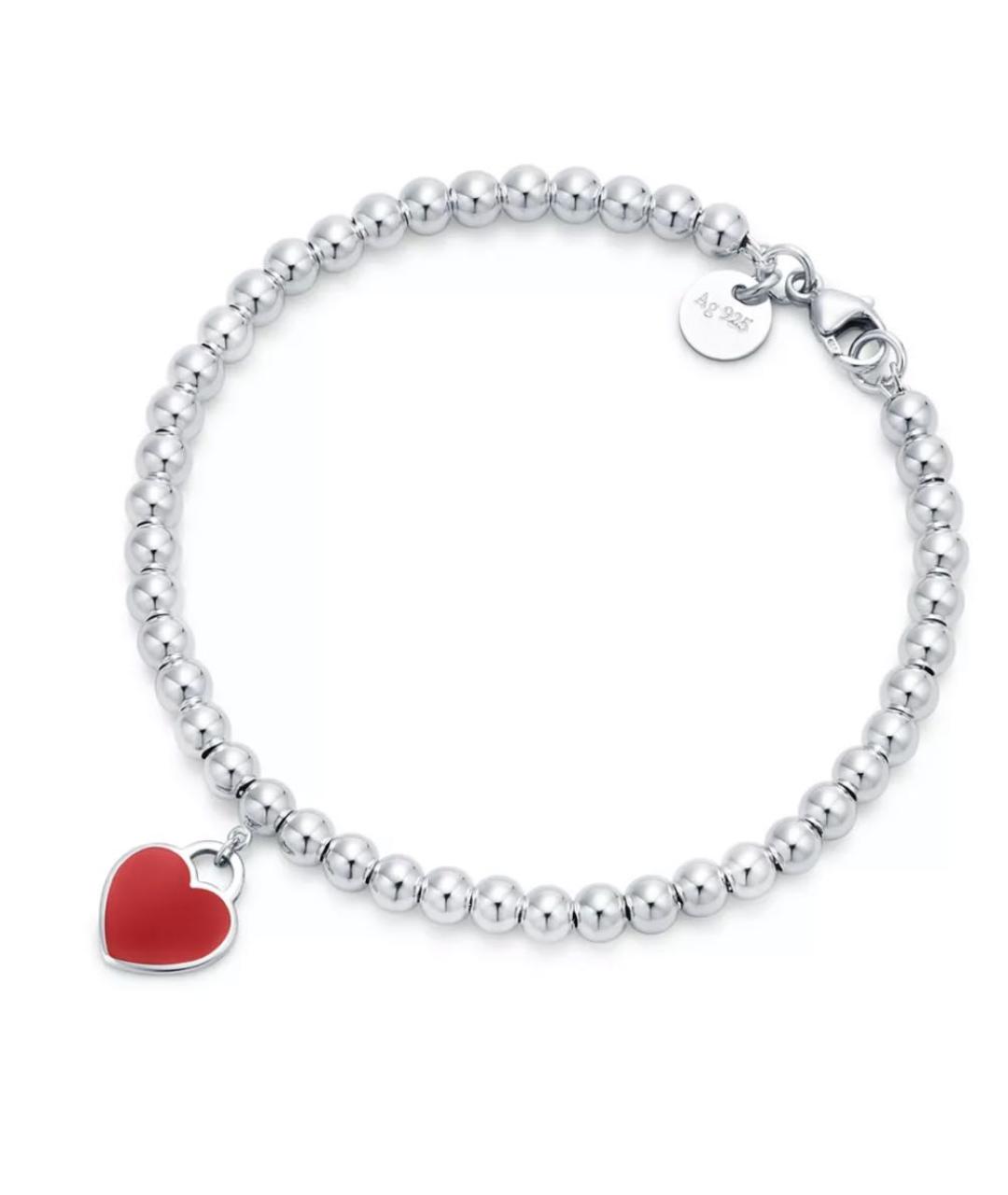 TIFFANY&CO Красный серебряный браслет, фото 4