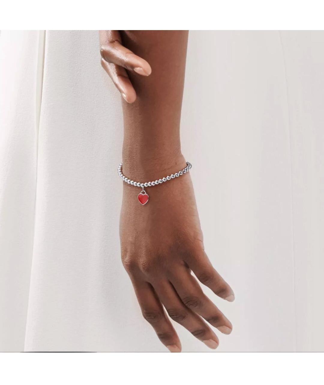 TIFFANY&CO Красный серебряный браслет, фото 2