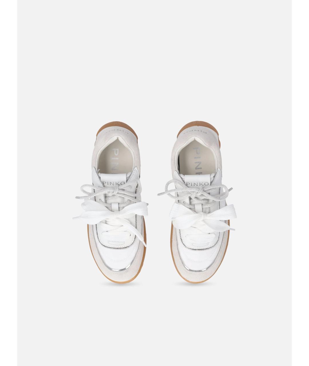 PINKO Белые замшевые кроссовки, фото 9