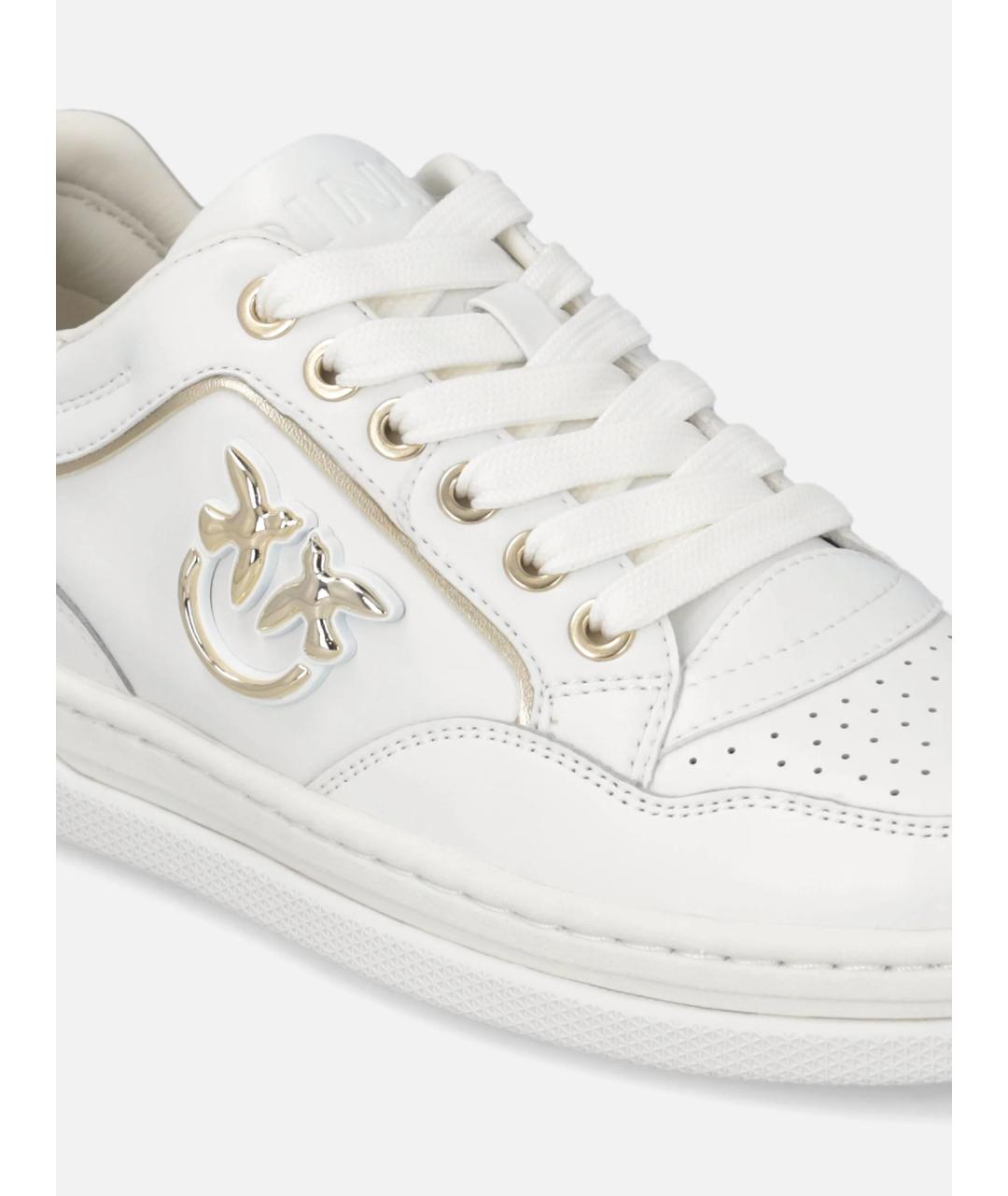 PINKO Белые кожаные кеды, фото 4