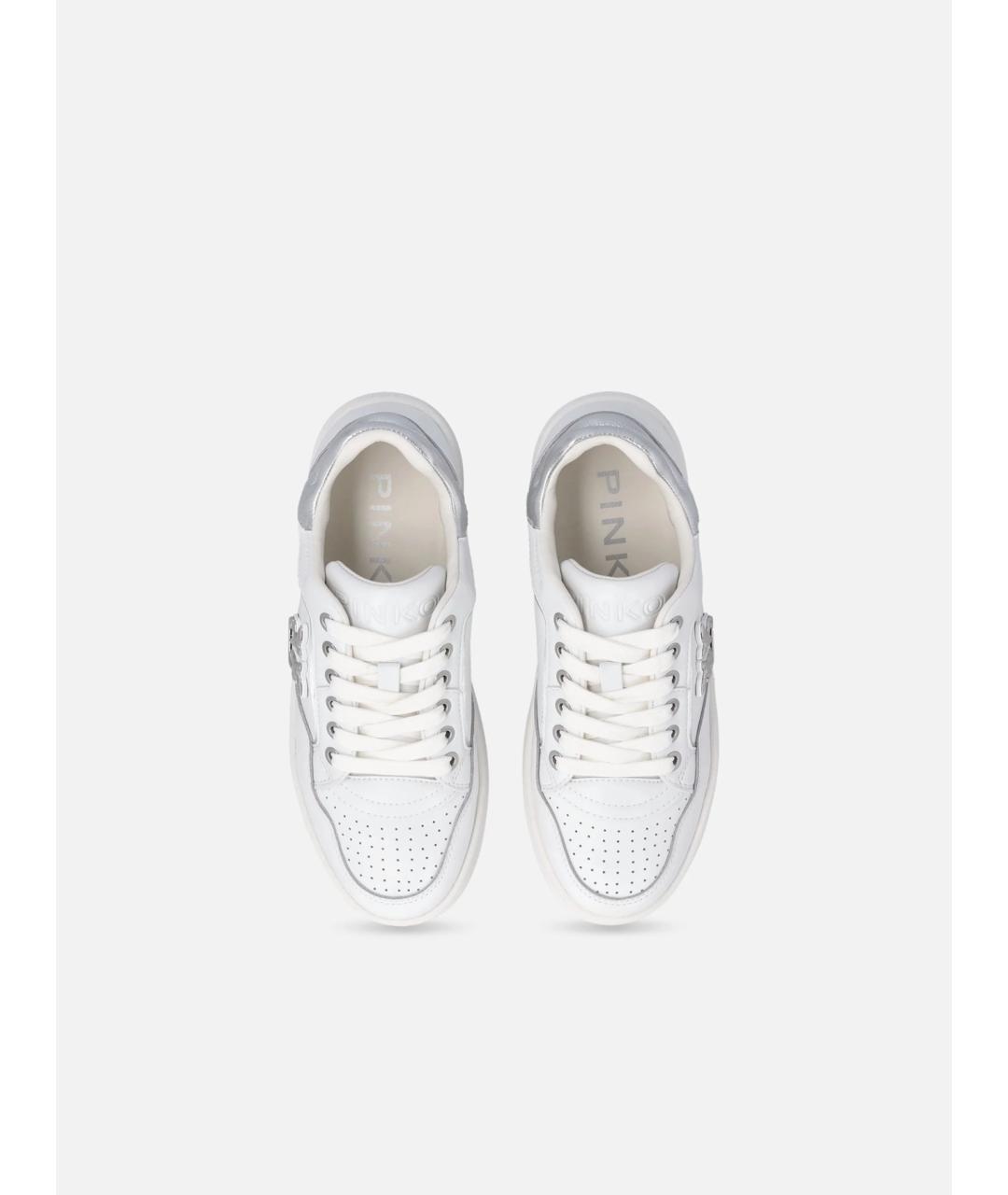 PINKO Белые кожаные кеды, фото 9