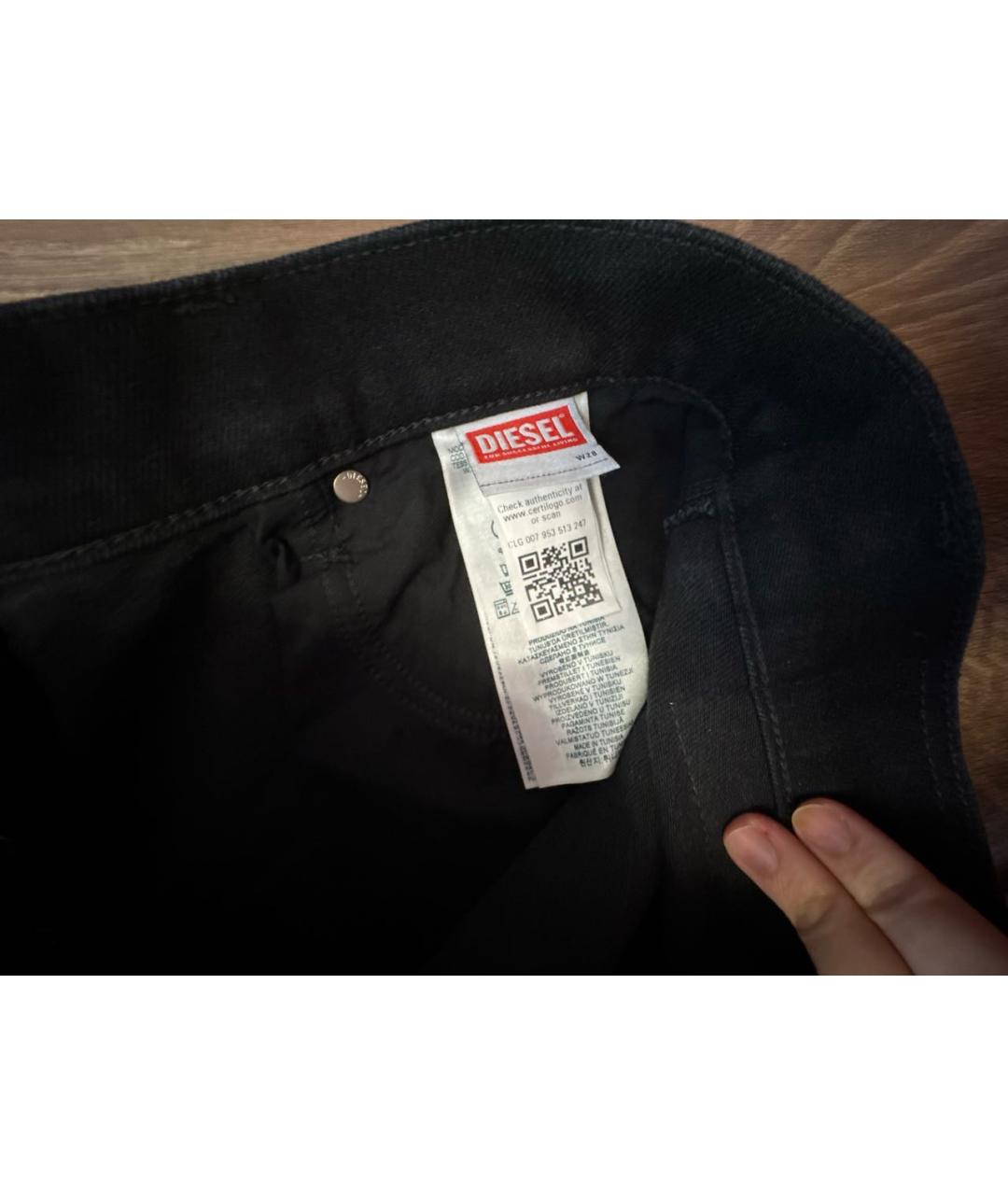 DIESEL Черные джинсы слим, фото 3