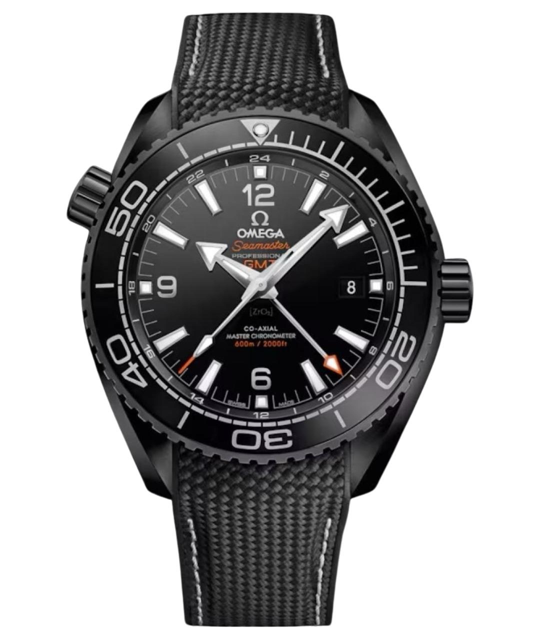 OMEGA Черные керамические часы, фото 1