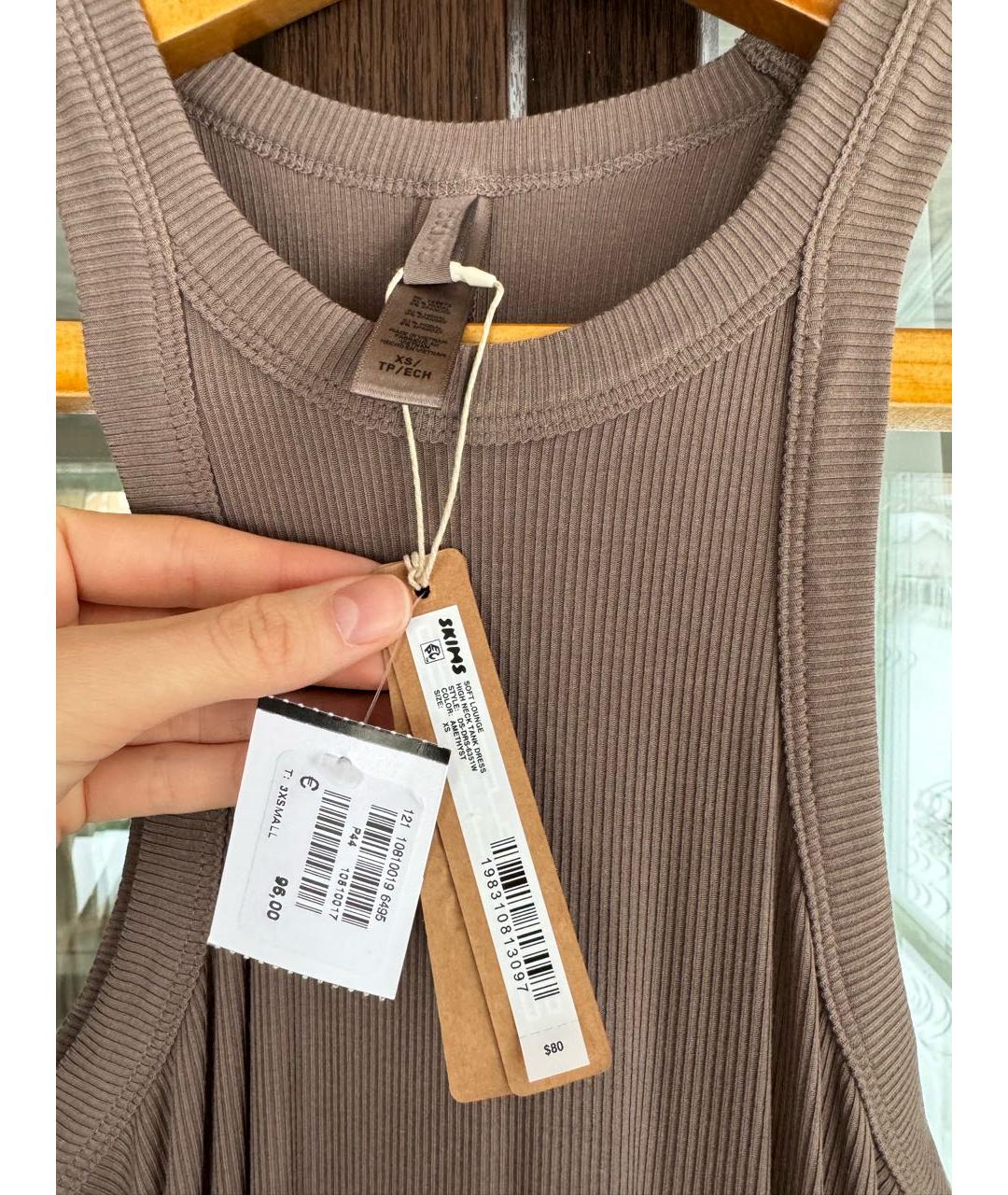 SKIMS Антрацитовое повседневное платье, фото 4