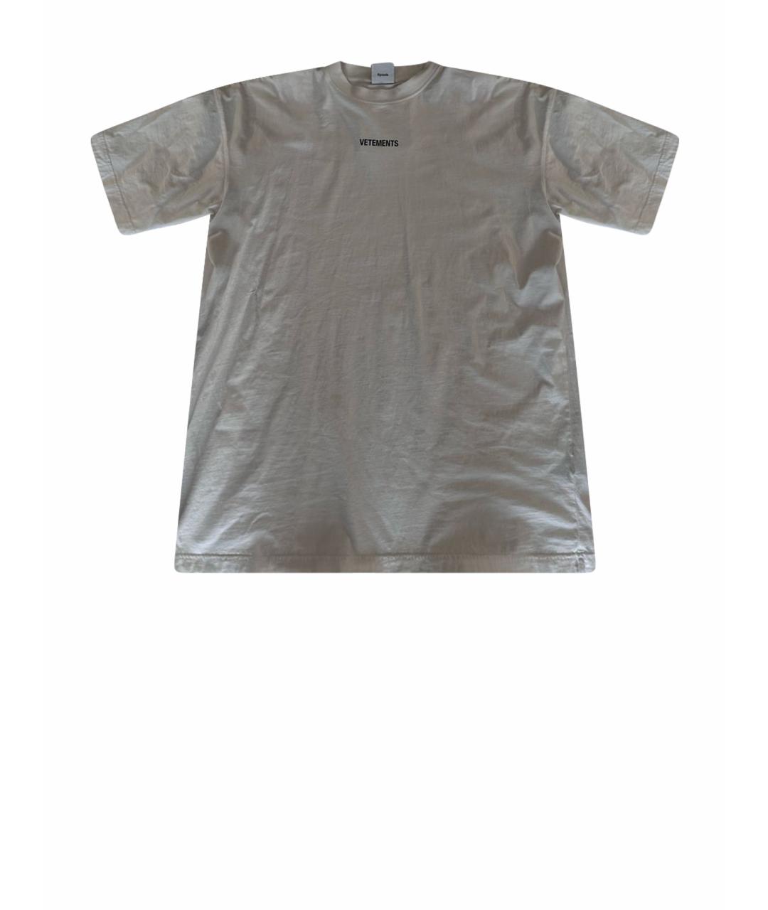 VETEMENTS Белая хлопковая футболка, фото 1