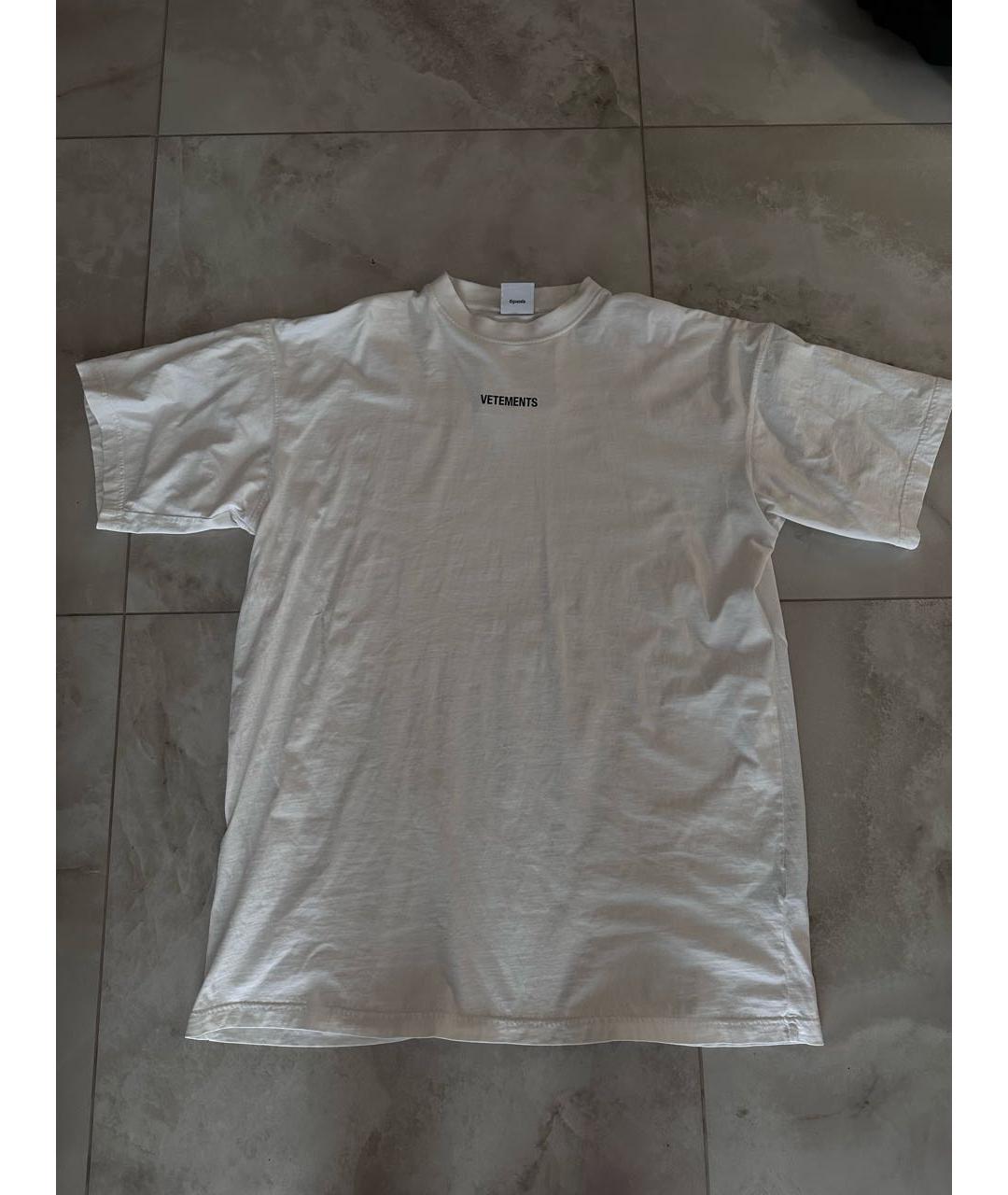 VETEMENTS Белая хлопковая футболка, фото 6
