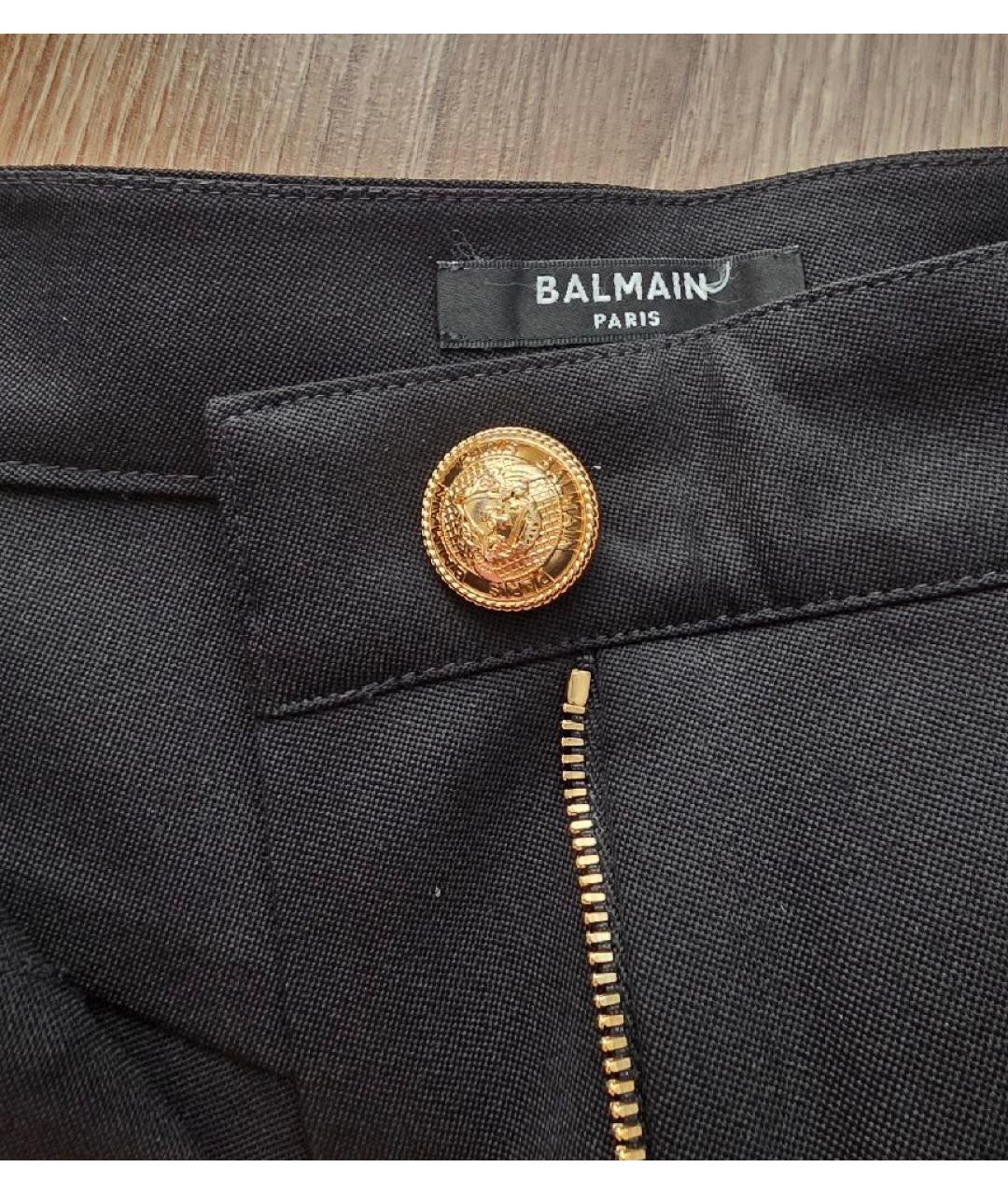 BALMAIN Черные шерстяные брюки узкие, фото 3