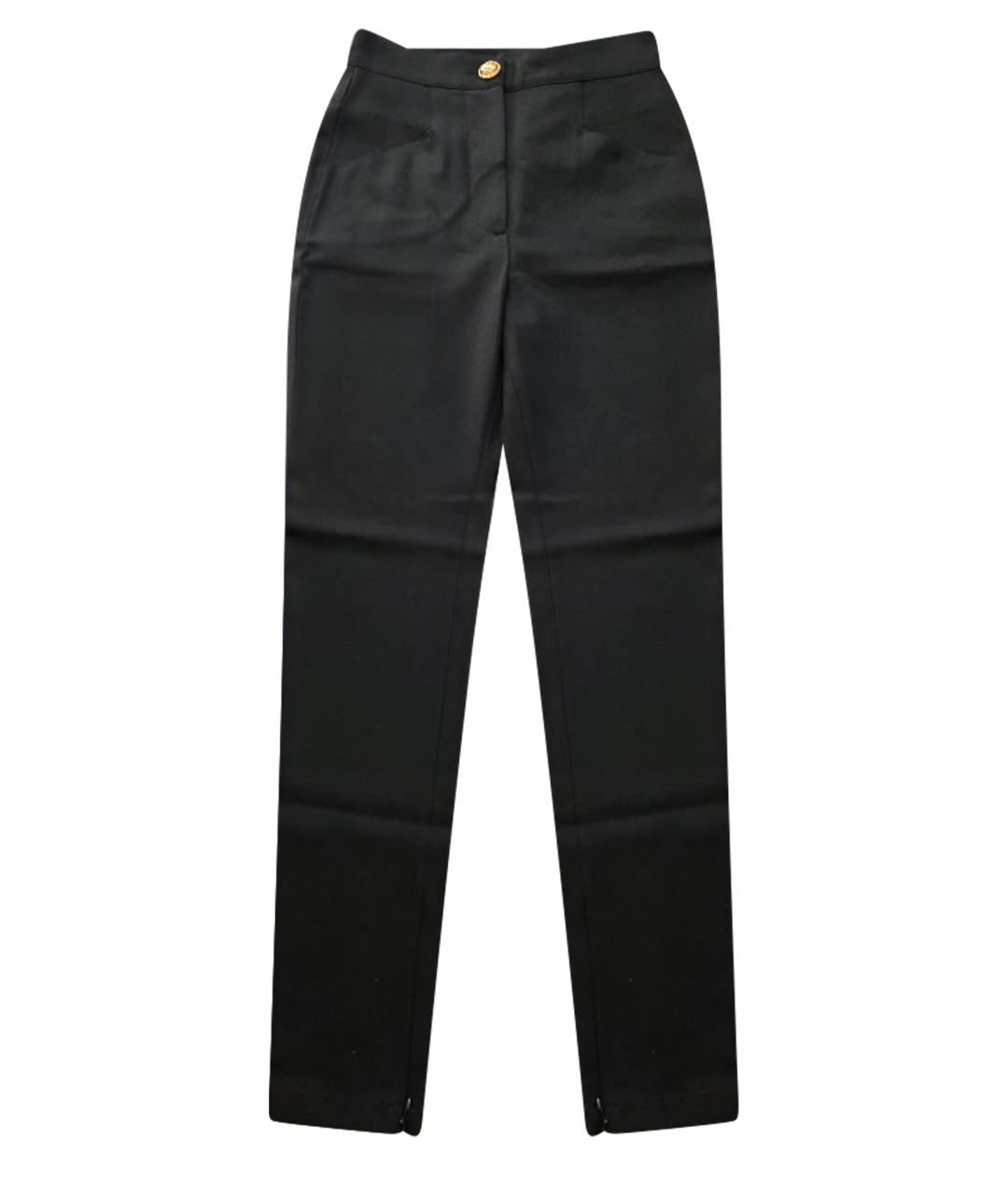 BALMAIN Черные шерстяные брюки узкие, фото 1