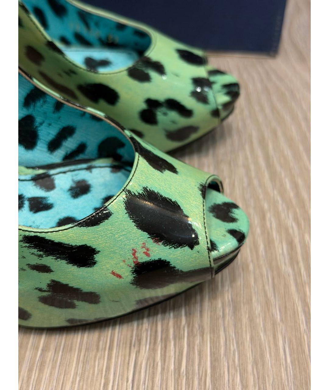 DOLCE&GABBANA Зеленые туфли из лакированной кожи, фото 7