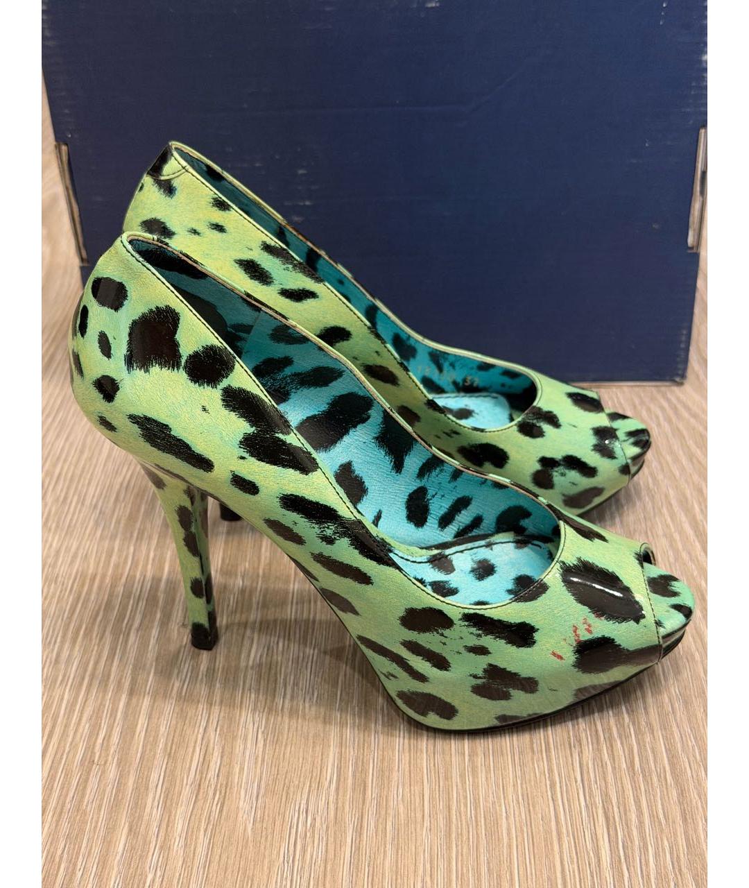 DOLCE&GABBANA Зеленые туфли из лакированной кожи, фото 8