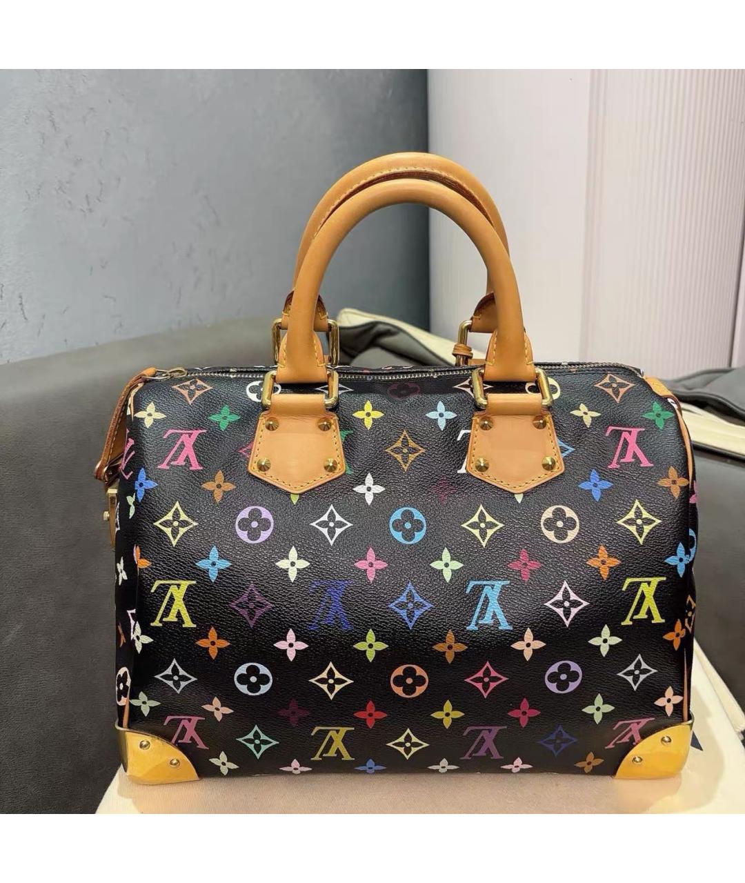LOUIS VUITTON Черная сумка с короткими ручками, фото 2