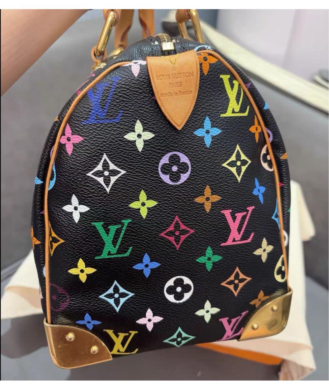 LOUIS VUITTON Черная сумка с короткими ручками, фото 6