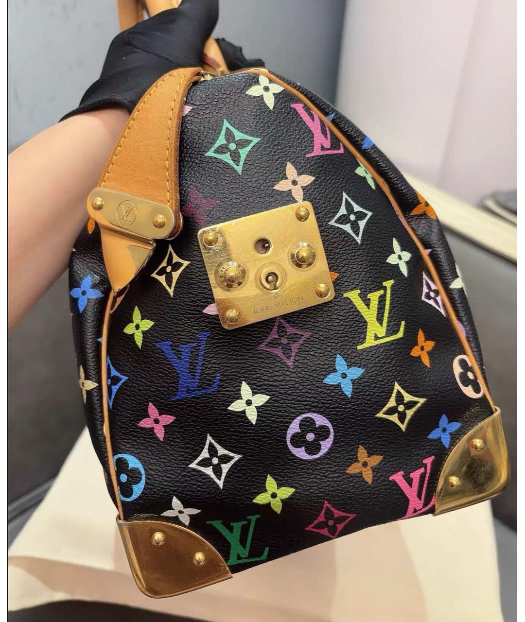 LOUIS VUITTON Черная сумка с короткими ручками, фото 4