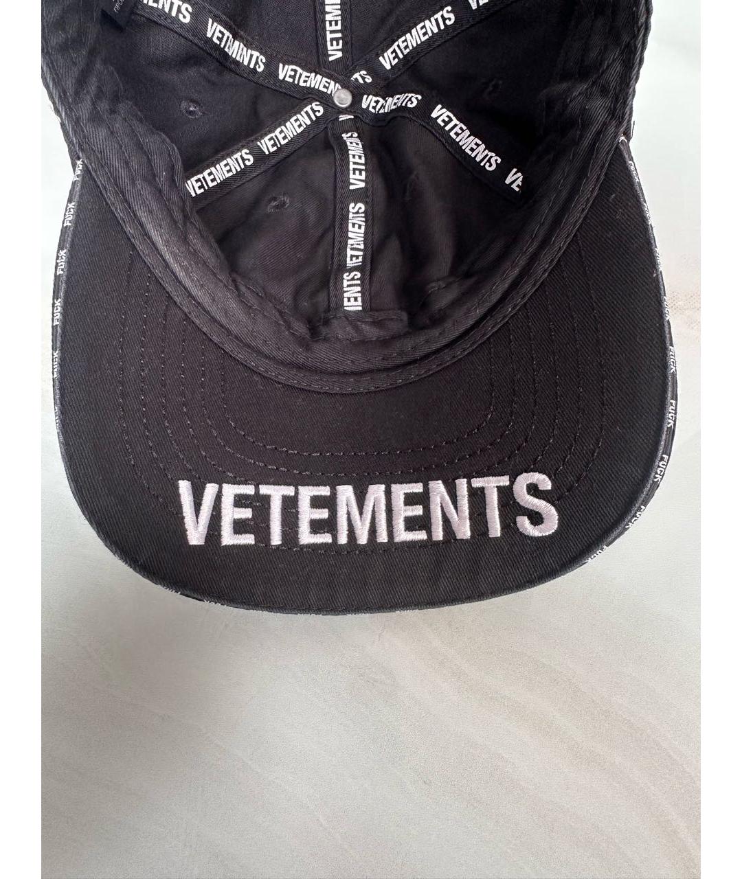 VETEMENTS Черная хлопковая кепка/бейсболка, фото 6