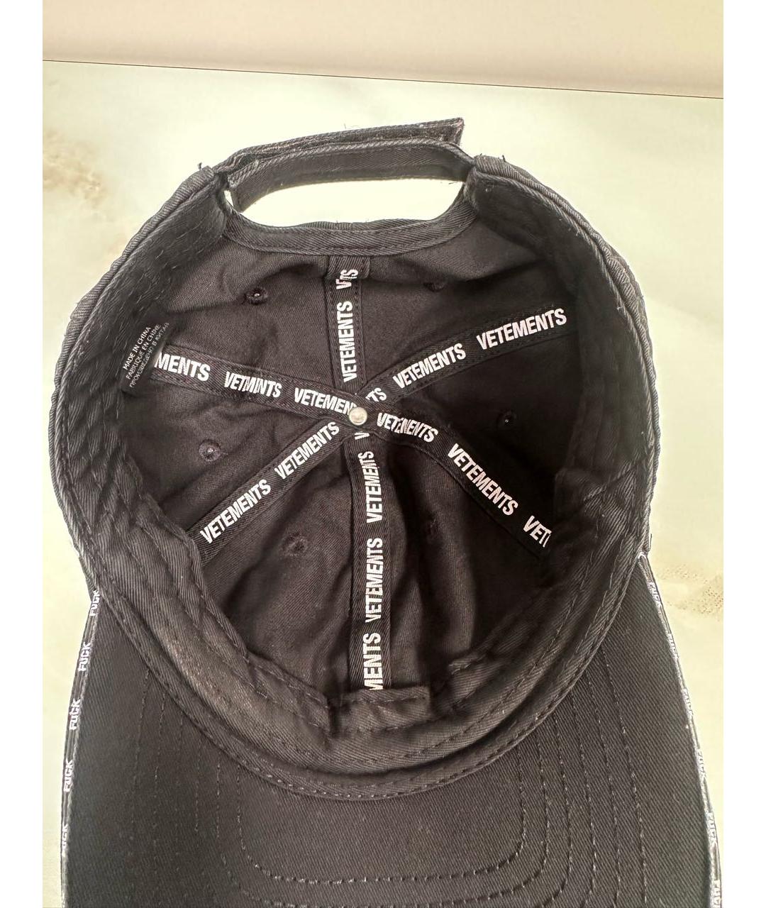 VETEMENTS Черная хлопковая кепка/бейсболка, фото 7