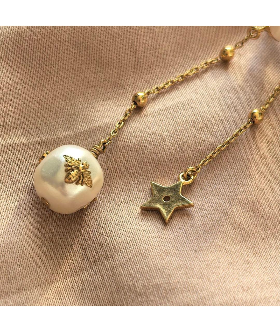 CHRISTIAN DIOR Золотые латунные серьги, фото 4