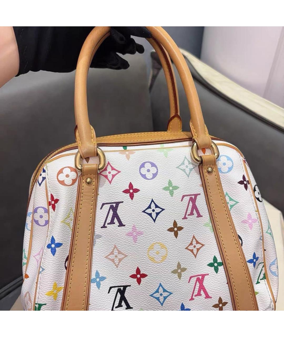 LOUIS VUITTON Белая сумка с короткими ручками, фото 6