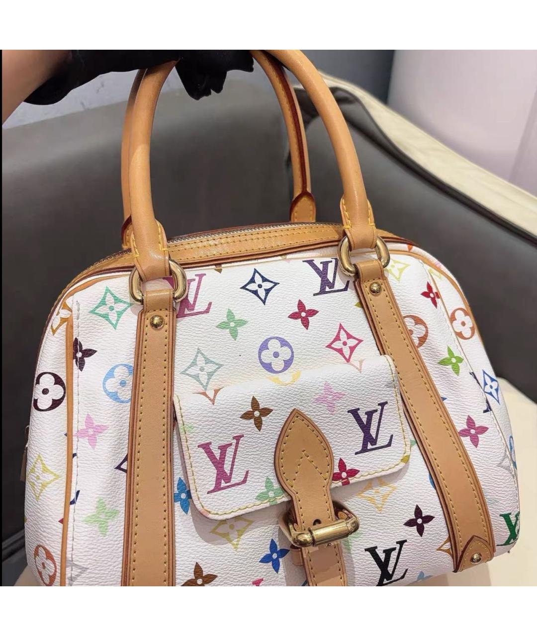 LOUIS VUITTON Белая сумка с короткими ручками, фото 5