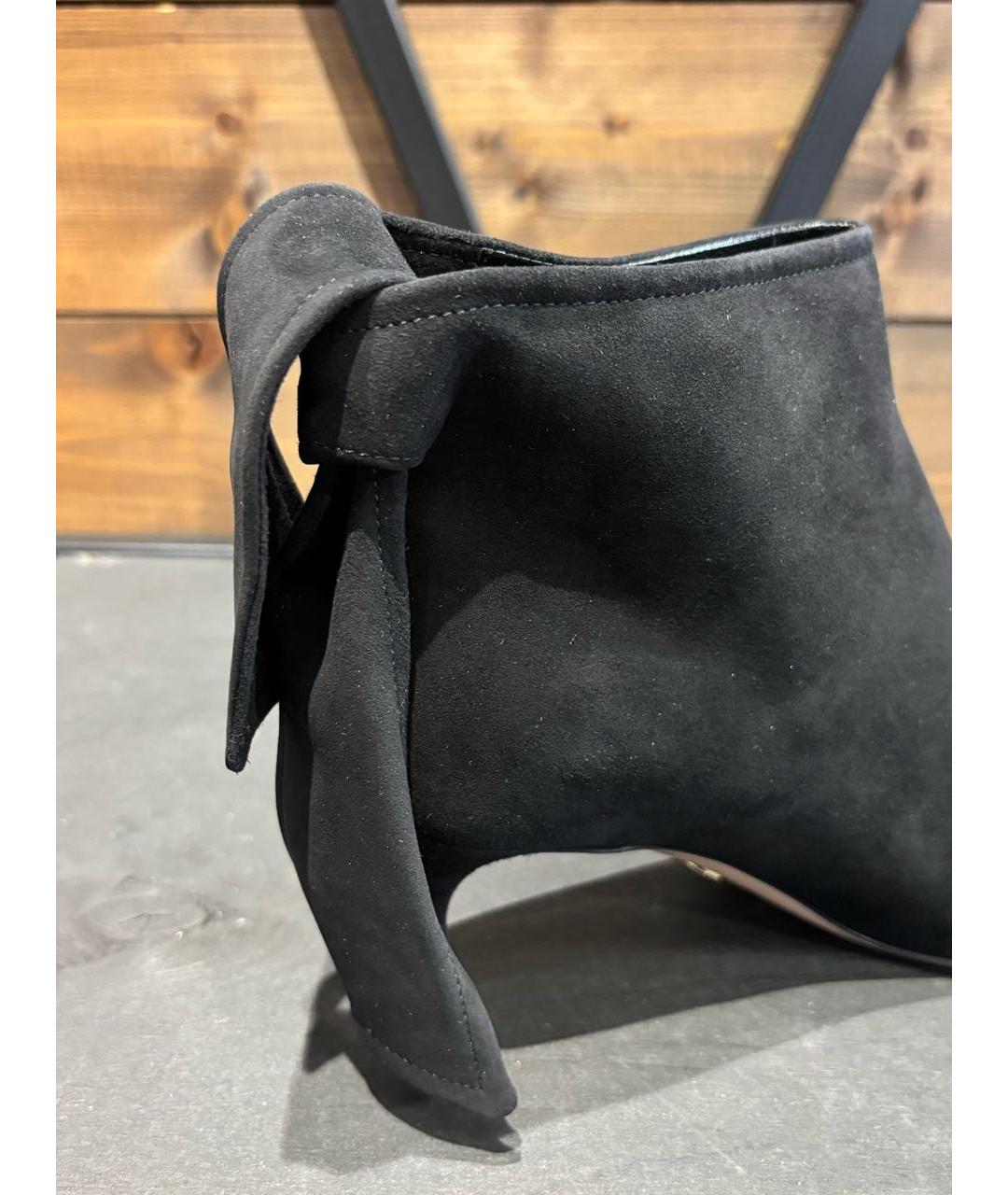 CHRISTIAN DIOR Черные замшевые ботильоны, фото 5