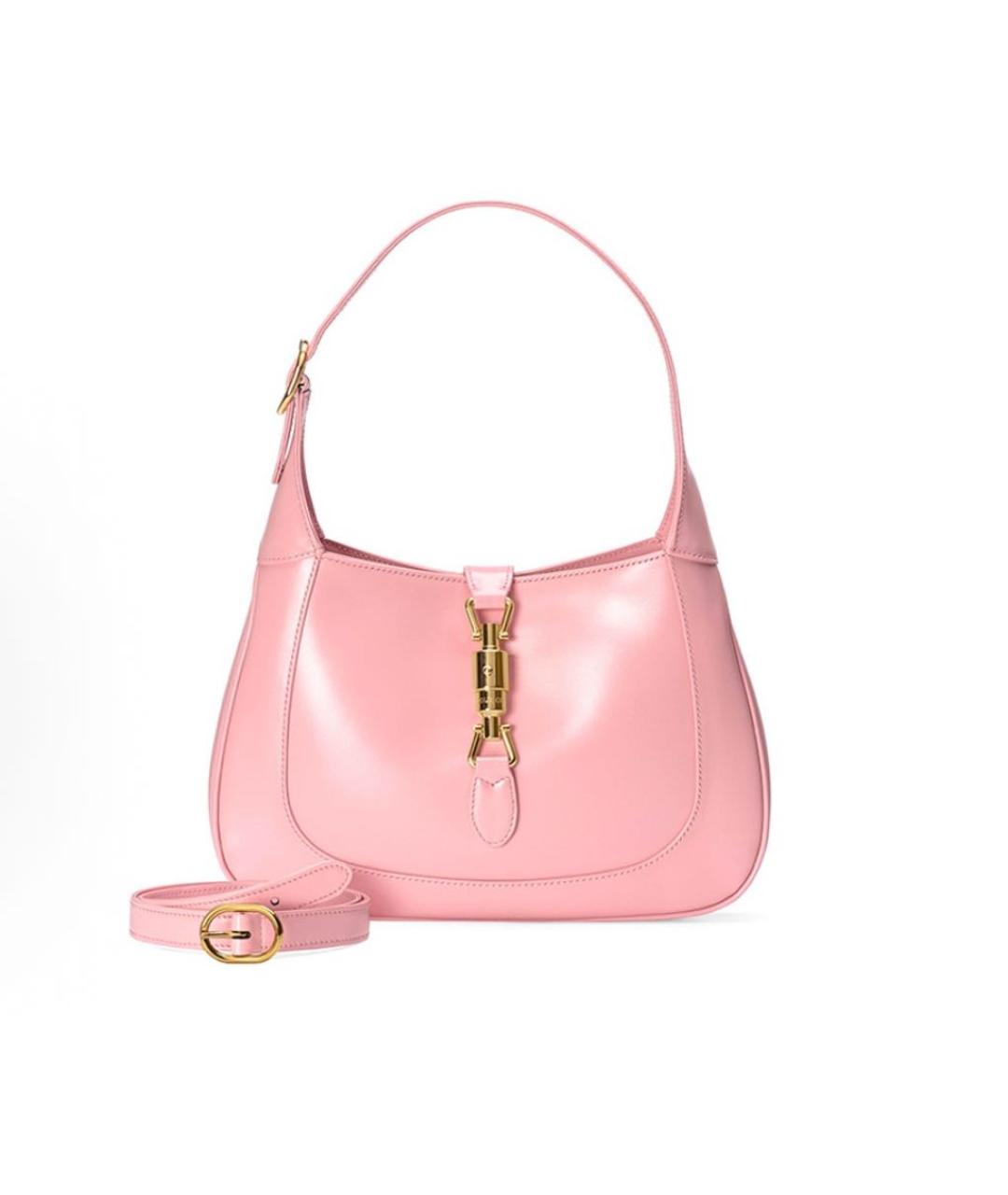 GUCCI Розовая кожаная сумка через плечо, фото 6